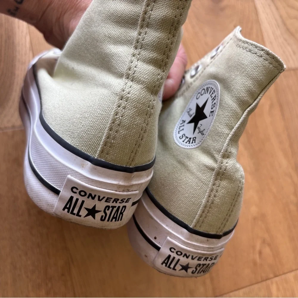 Converse taylor all star lift seasonal color sneakers-olive aura womens 6.5